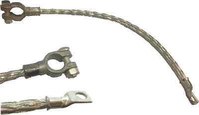 Braided Battery Lead 12" M8 130 Amp 19Mm Terminal Earth Cable Wood Auto Bet1101 - Mid-Ulster Rotating Electrics Ltd