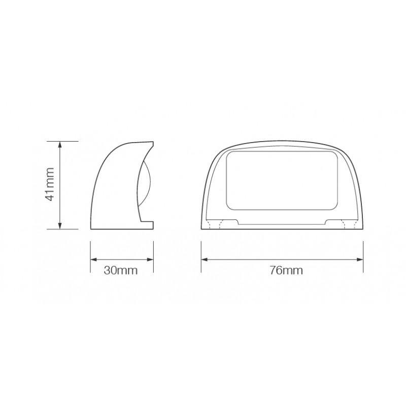 12v / 24V DUAL VOLTAGE LED AUTOLAMPS CHROME LICENSE NUMBER PLATE LIGHT 35CLM - Mid-Ulster Rotating Electrics Ltd