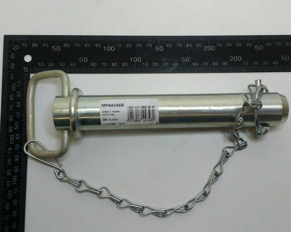 Drop Handle Tow Hitch Pin With Linch Pin & Chain 31.75Mm X 165Mm Maypole Mp44346 - Mid-Ulster Rotating Electrics Ltd