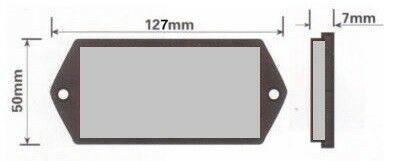 4 X Front White Screw On Reflector Trailer Horsebox Rectangle Maypole Mp8856B - Mid-Ulster Rotating Electrics Ltd