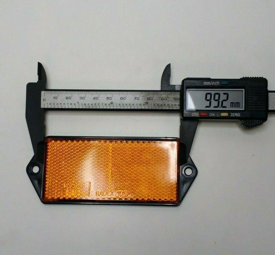 4 X Side Amber Reflector Screw Trailer Horsebox Tractor Rectangle Maypole Mp8858 - Mid-Ulster Rotating Electrics Ltd