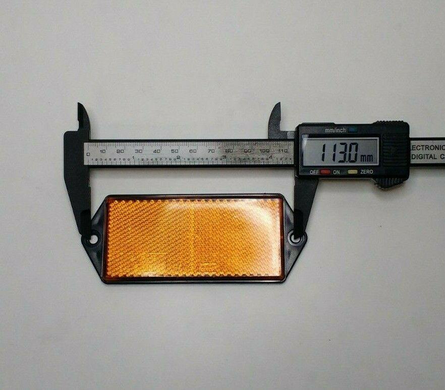4 X Side Amber Reflector Screw Trailer Horsebox Tractor Rectangle Maypole Mp8858 - Mid-Ulster Rotating Electrics Ltd