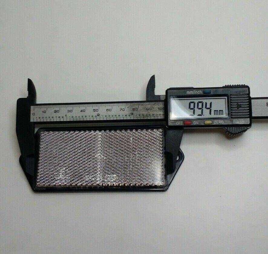 2 X Front Clear Screw On Reflector Trailer Horsebox Rectangle Maypole Mp8856B - Mid-Ulster Rotating Electrics Ltd