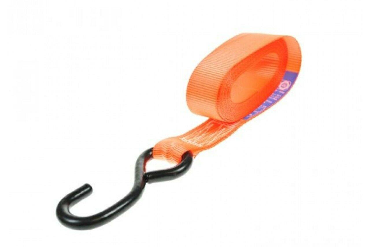 Ratchet Strap Tie Down 2 X S Hooks 4.5M X 25Mm 600Kg Break Force Maypole Mp607 - Mid-Ulster Rotating Electrics Ltd