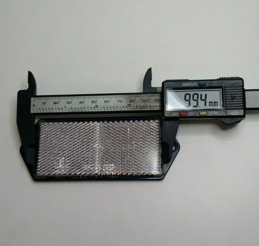 2 X Front Clear Screw On Reflector Trailer Horsebox Rectangle Maypole Mp8856B - Mid-Ulster Rotating Electrics Ltd