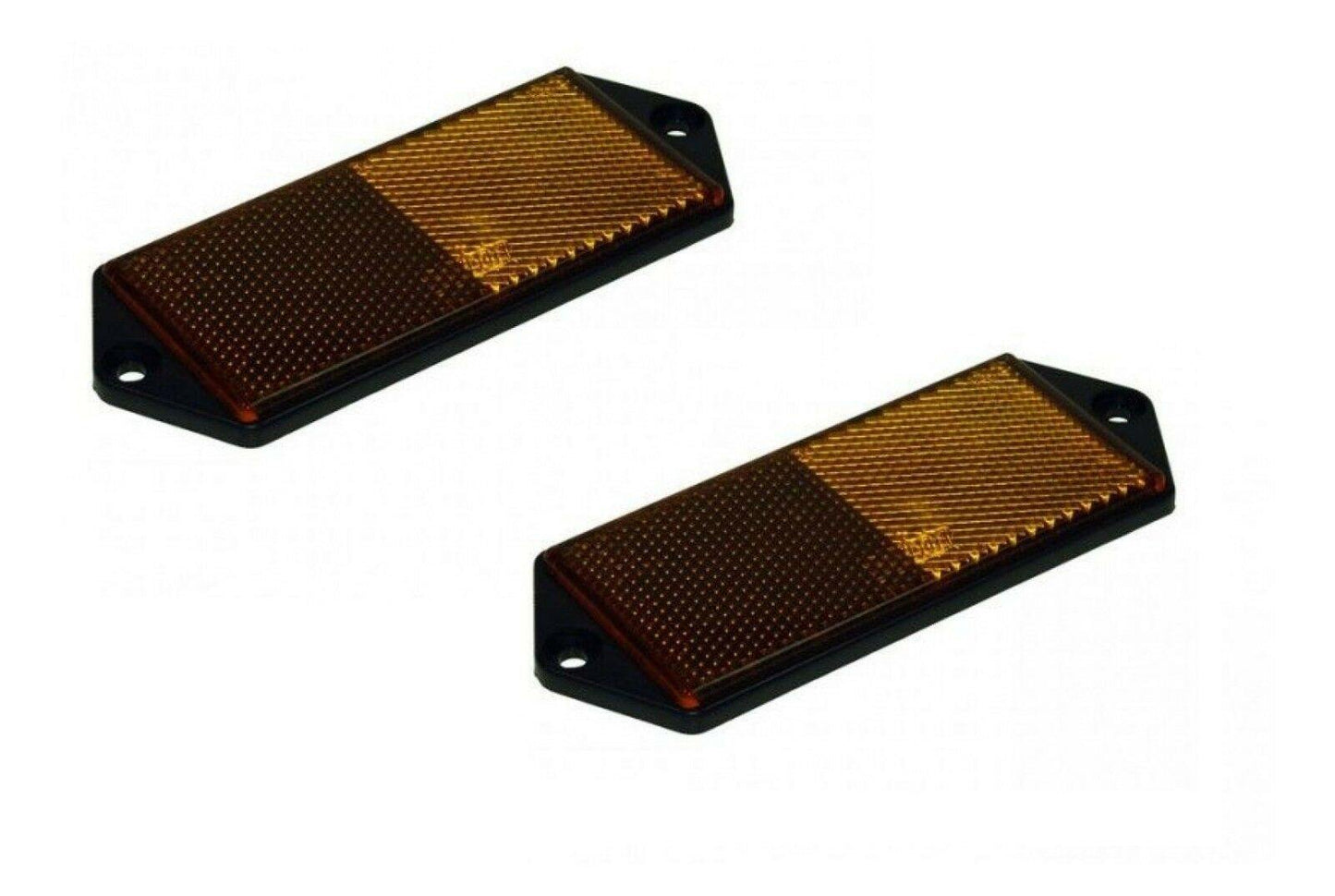 2 X Side Amber Reflector Screw Trailer Horsebox Tractor Rectangle Maypole Mp8858 - Mid-Ulster Rotating Electrics Ltd