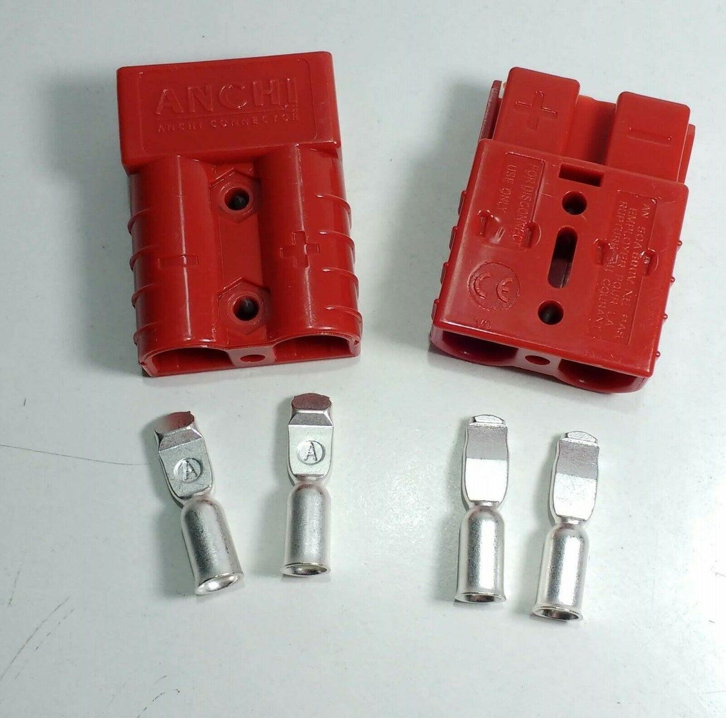 Red Replacing Anderson Connectors 50A 600V Battery Plug & Socket Mure Rac50 - Mid-Ulster Rotating Electrics Ltd