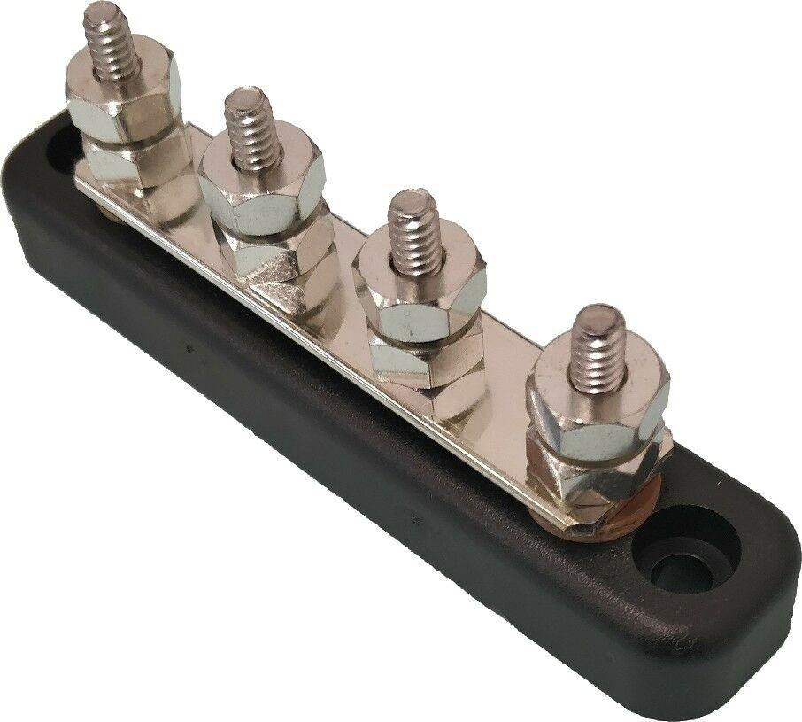 4 Way Bus Bar Power Distribution 4X5Mm Screws 100A Automarine 12V 24V Bb104.1 - Mid-Ulster Rotating Electrics Ltd