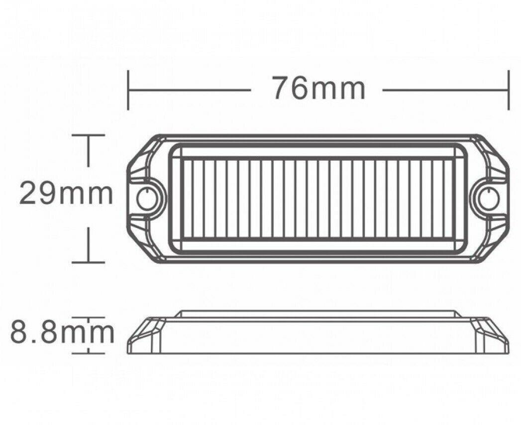 Slim Amber Warning Light Flashing Strobe Recovery Ultra Bright Maypole Mp4114B - Mid-Ulster Rotating Electrics Ltd