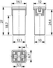 60 Amp Pal Japanese Fuse Slow Blow Jcase Series Yellow 12V 24V 32V Cargo 192109 - Mid-Ulster Rotating Electrics Ltd