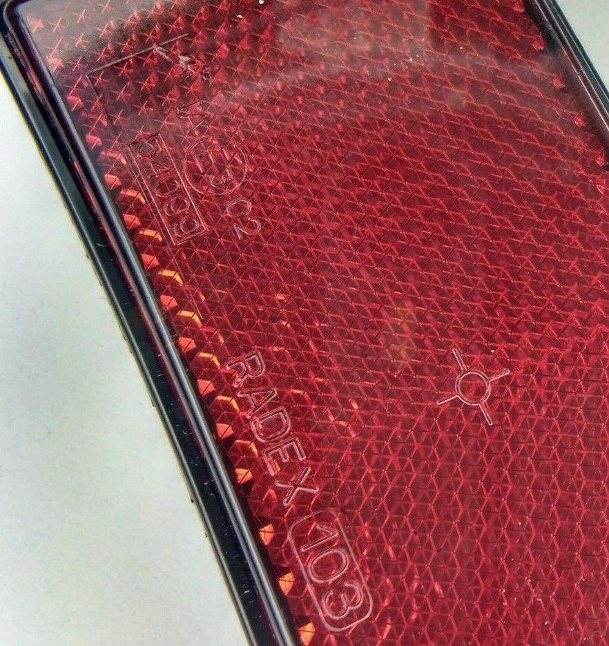 4 X Rear Red Reflector Screw Trailer Horsebox Tractor Rectangle Maypole Mp8857B - Mid-Ulster Rotating Electrics Ltd