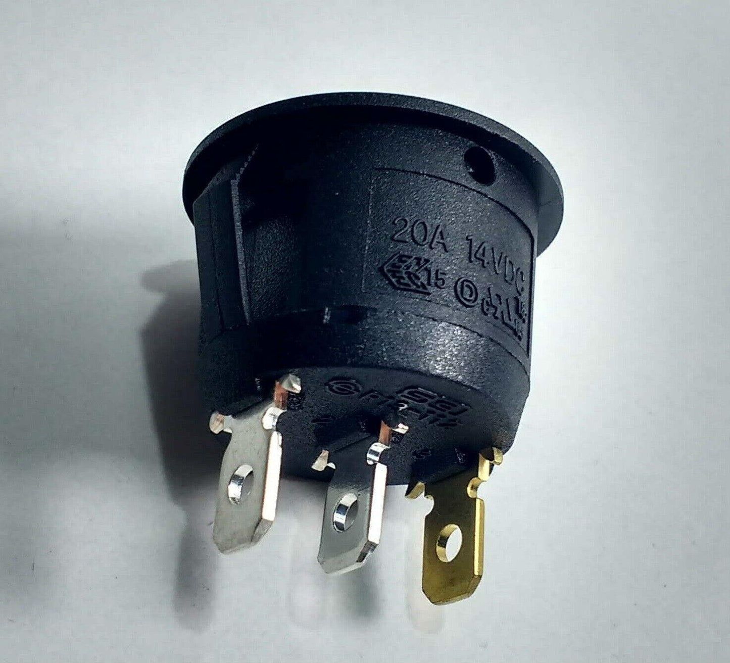 On Off Rocker Switch Round 12V Red Led Loading Floor Tray Work Lamp Cargo 182384 - Mid-Ulster Rotating Electrics Ltd