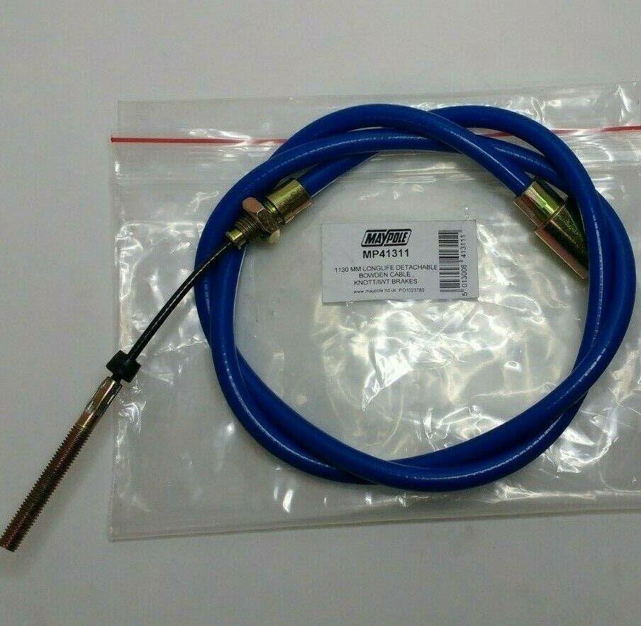 2 X Knott & Ifor Williams Trailer Brake Cables Detachable 1130Mm Maypole Mp41311 - Mid-Ulster Rotating Electrics Ltd