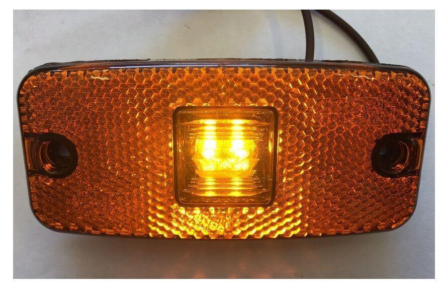 Amber Side Marker Lamp Led Light With Reflector Was 12V 24V Maypole Mp8575B - Mid-Ulster Rotating Electrics Ltd
