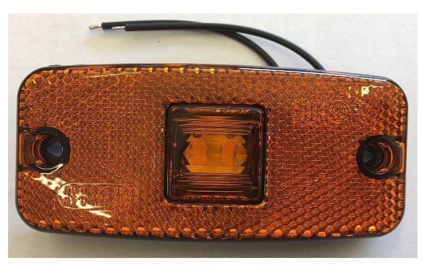 Amber Side Marker Lamp Led Light With Reflector Was 12V 24V Maypole Mp8575B - Mid-Ulster Rotating Electrics Ltd