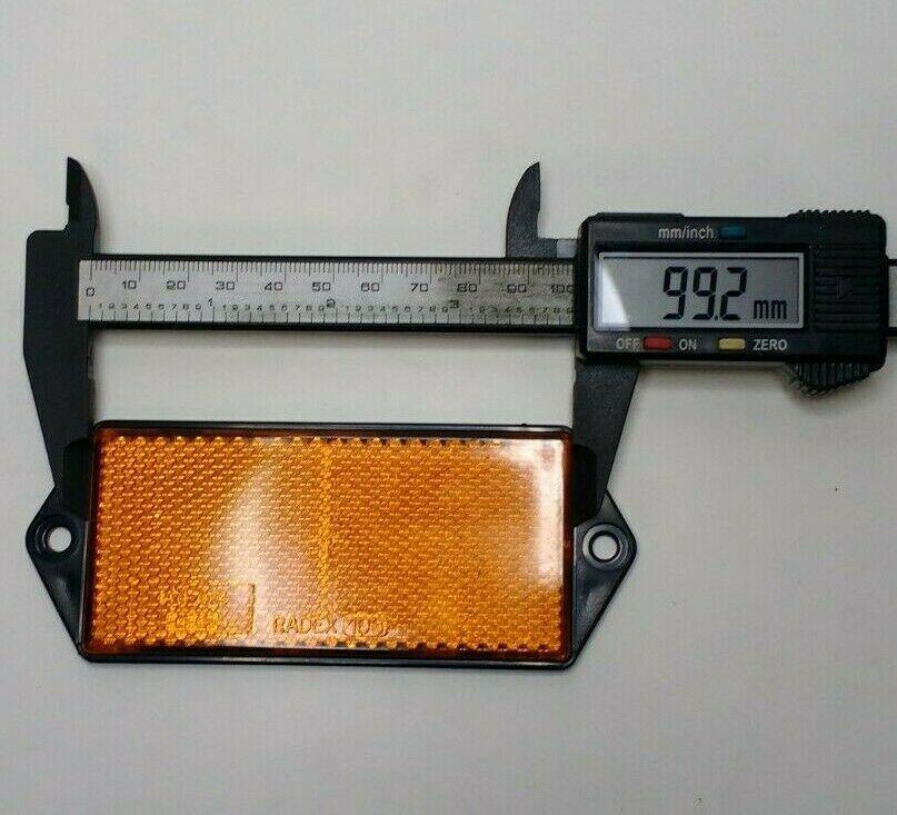 2 X Side Amber Reflector Screw Trailer Horsebox Tractor Rectangle Maypole Mp8858 - Mid-Ulster Rotating Electrics Ltd