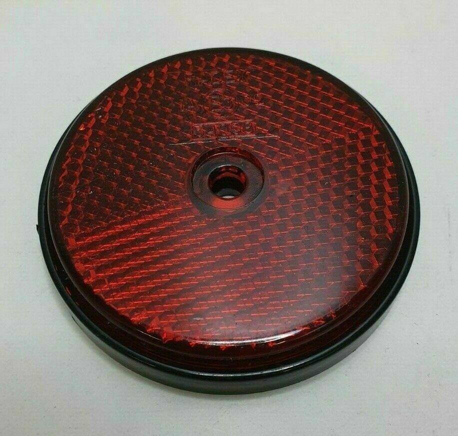 2 X Rear Red Reflector Screw Trailer Truck Horsebox Tractor Round Maypole Mp854B - Mid-Ulster Rotating Electrics Ltd