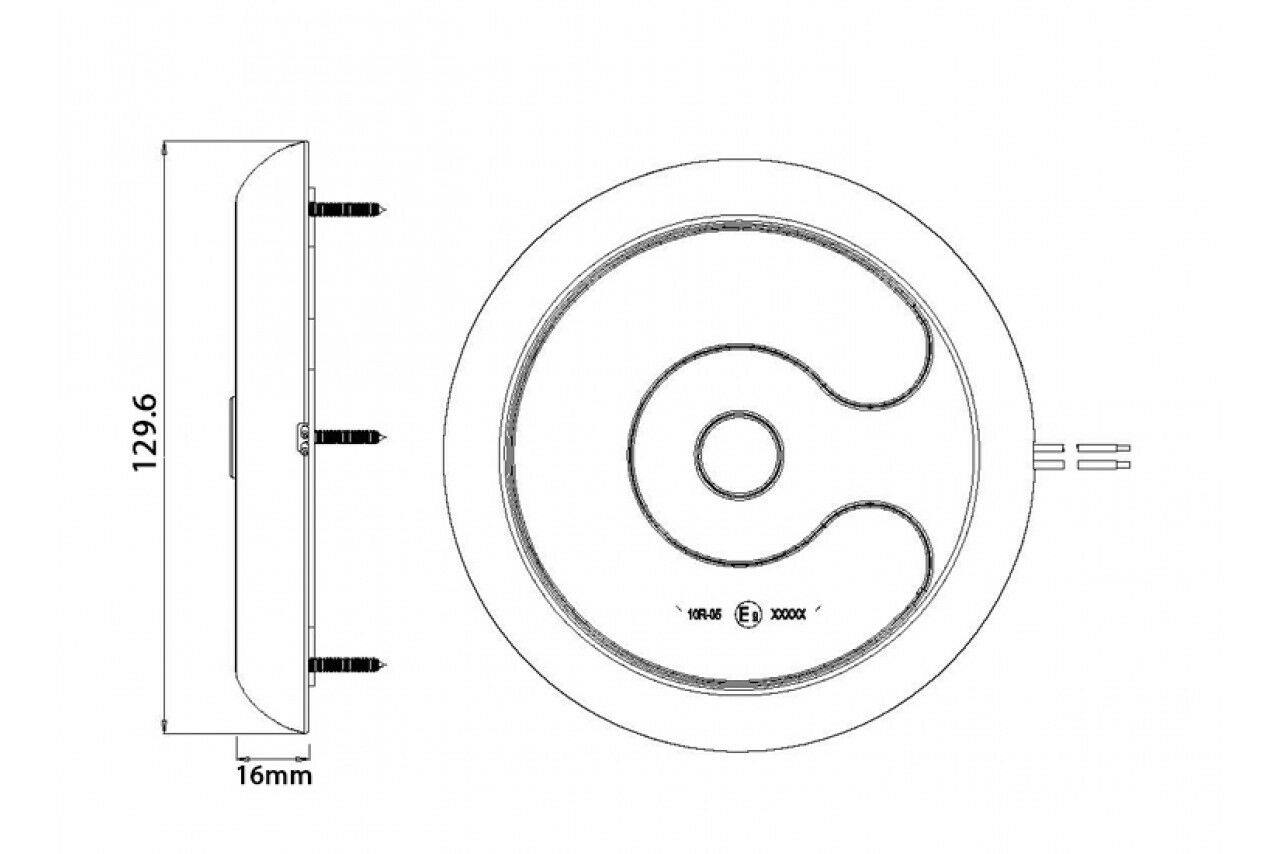 Interior Light Round Led Bright Lamp 12V 24V Warm Soft Touch Maypole Mp8272 - Mid-Ulster Rotating Electrics Ltd