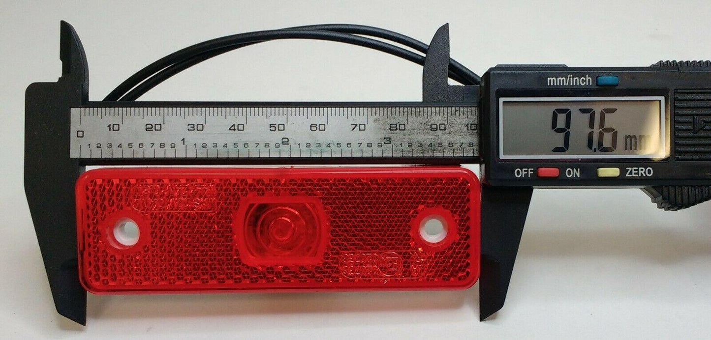Red Rear Led Marker Lamp Light With Reflector & Wire Was 12V 24V Maypole Mp8777B - Mid-Ulster Rotating Electrics Ltd