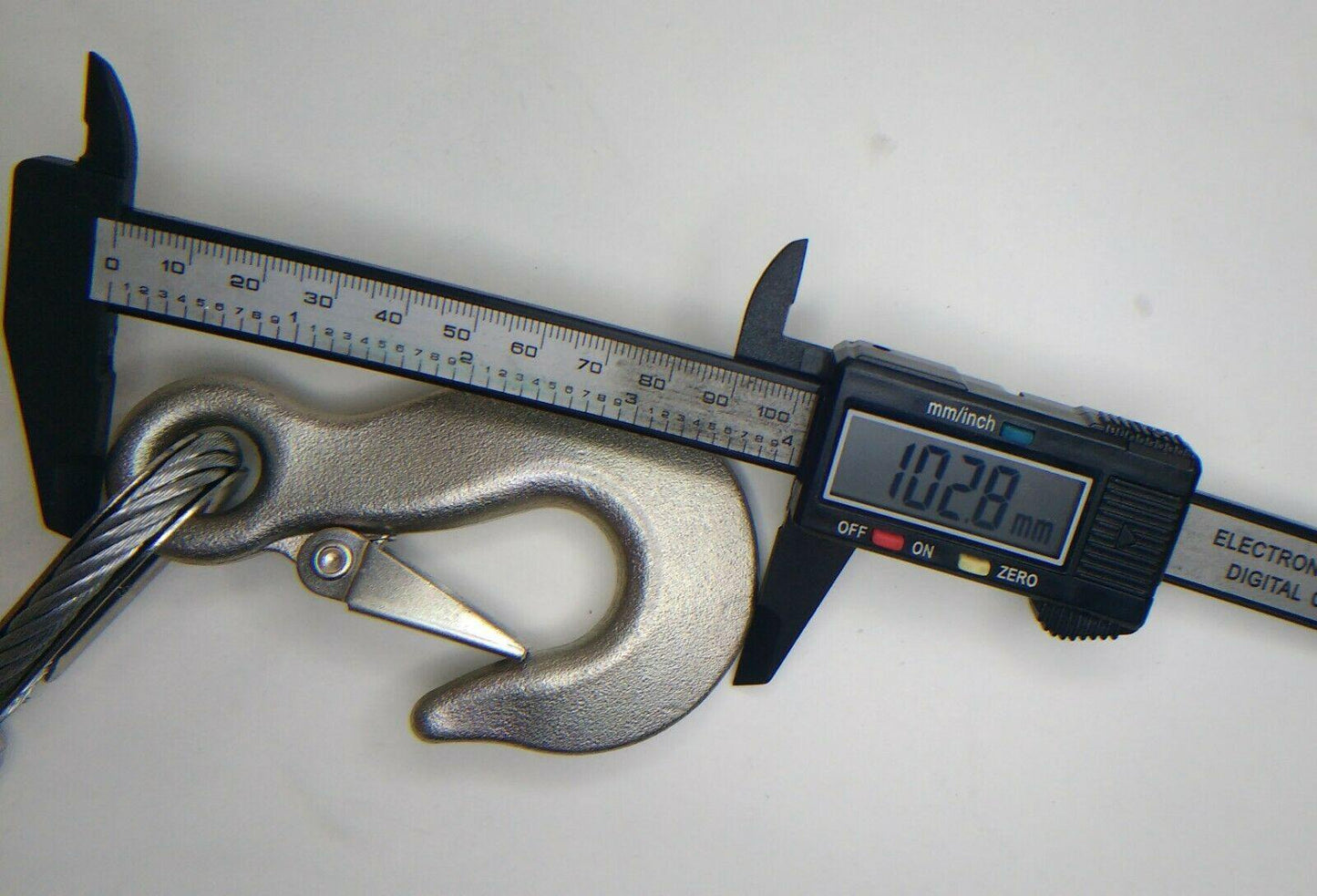 Winch Strap Steel Rope 6Mm Forged Hook & Fixing Kit 8M Maypole Mp1450 - Mid-Ulster Rotating Electrics Ltd