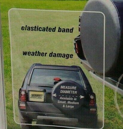 Spare Wheel Cover Weather Proof 28" 710Mm 4X4 Rear Car Suv Mpv Maypole Mp94428 - Mid-Ulster Rotating Electrics Ltd