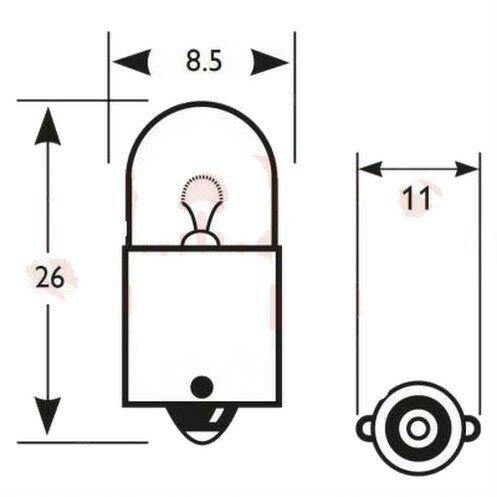 10X Indicator Bulbs Non-Halogen Automotive 24V 4W Ba9S Wood Auto Blb249 - Mid-Ulster Rotating Electrics Ltd
