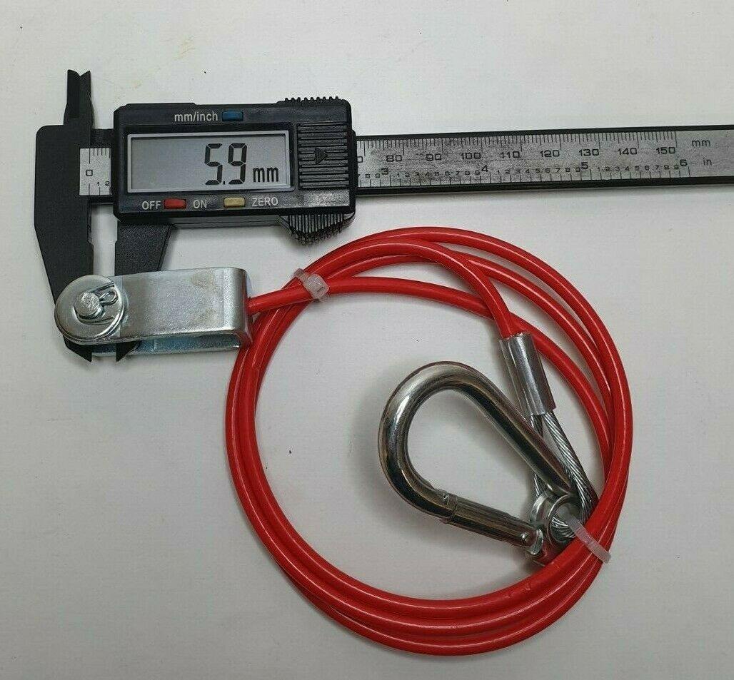 Trailer Breakaway Cable With Clevis Pin Fork For Caravan Horsebox Maypole Mp502B - Mid-Ulster Rotating Electrics Ltd