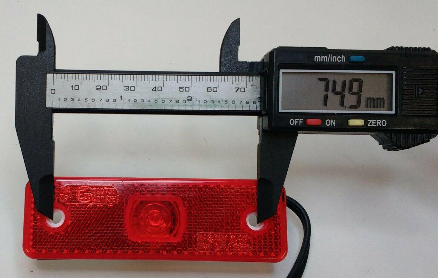Red Rear Led Marker Lamp Light With Reflector & Wire Was 12V 24V Maypole Mp8777B - Mid-Ulster Rotating Electrics Ltd