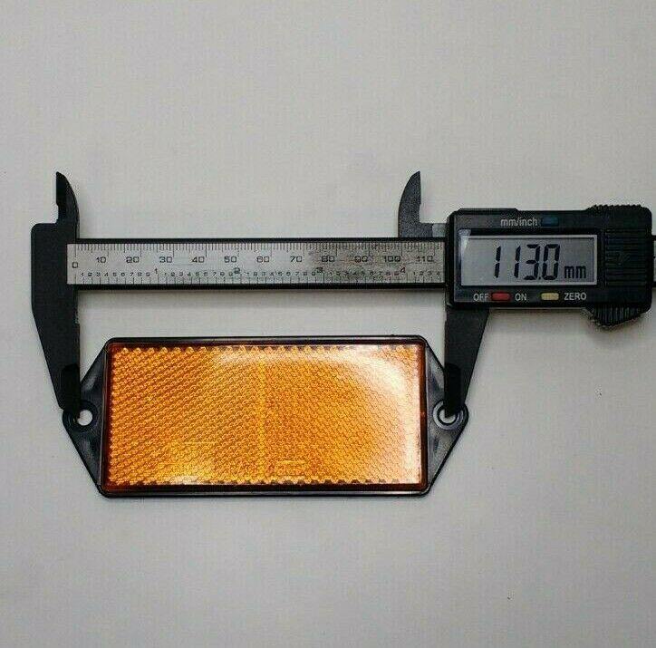 2 X Side Amber Reflector Screw Trailer Horsebox Tractor Rectangle Maypole Mp8858 - Mid-Ulster Rotating Electrics Ltd