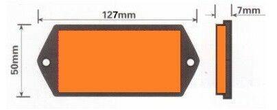 4 X Side Amber Reflector Screw Trailer Horsebox Tractor Rectangle Maypole Mp8858 - Mid-Ulster Rotating Electrics Ltd