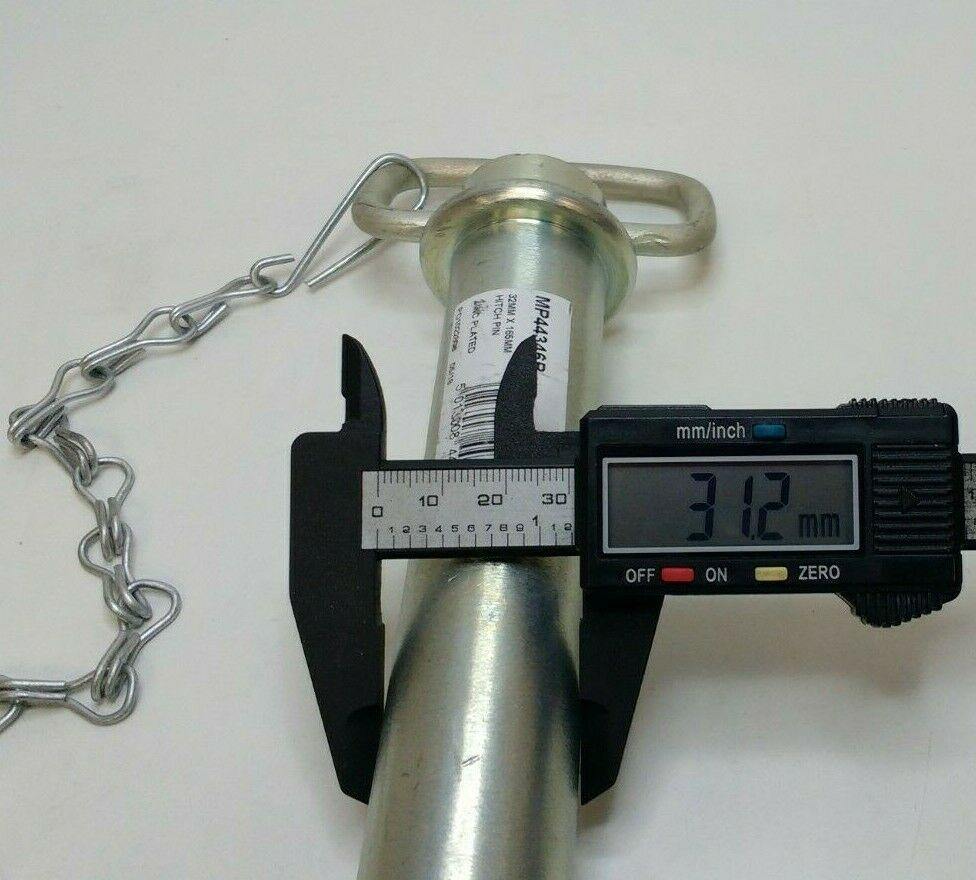 Drop Handle Tow Hitch Pin With Linch Pin & Chain 31.75Mm X 165Mm Maypole Mp44346 - Mid-Ulster Rotating Electrics Ltd