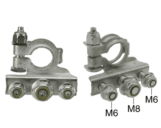 2 X Battery Terminals 3 Bolt Connection Diameter 19Mmí¹ 191821 Cargo 192234 - Mid-Ulster Rotating Electrics Ltd
