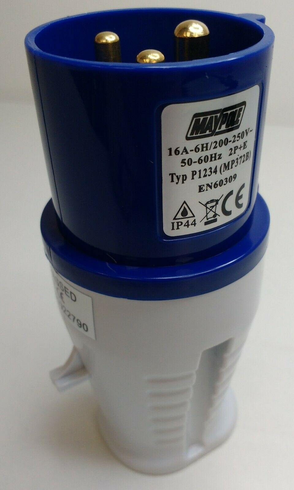 3 Pin Caravan Plug In-Line For Mains 16A 230V Ip44 Genuine Maypole Mp372B - Mid-Ulster Rotating Electrics Ltd