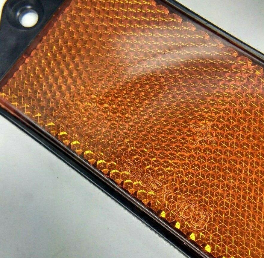 4 X Side Amber Reflector Screw Trailer Horsebox Tractor Rectangle Maypole Mp8858 - Mid-Ulster Rotating Electrics Ltd