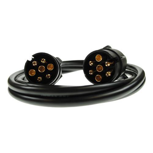 7 Pin Trailer Extension Lead 2 Male 12n Plugs 3M Length  Genuine Maypole Mp5882 - Mid-Ulster Rotating Electrics Ltd