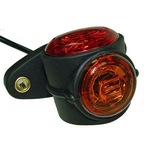 1 x MAYPOLE 10-30V LED RED/WHITE/AMBER RUBBER SIDE MARKER TRAILER HORSEBOX CARAVAN - MP7721B - Mid-Ulster Rotating Electrics LtdAMBER RUBBER SIDE MARKER - MP7721B | Rotating Electrics