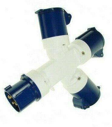 3 Pin Caravan Plug 3 Way Hook Up 230V 16A Splitter Genuine Maypole Mp370B - Mid-Ulster Rotating Electrics Ltd