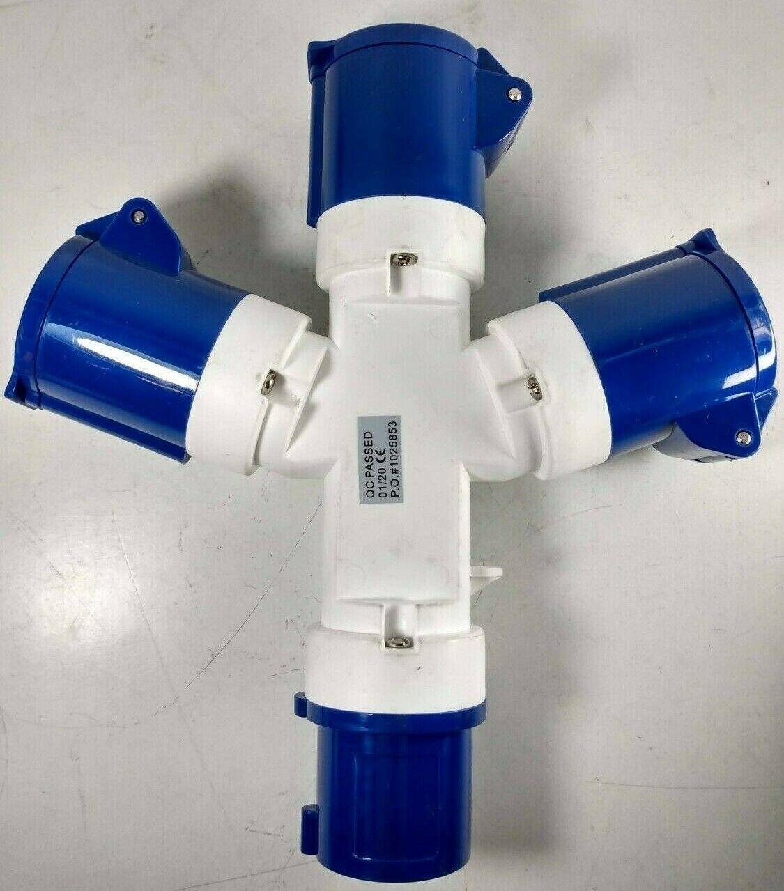 3 Pin Caravan Plug 3 Way Hook Up 230V 16A Splitter Genuine Maypole Mp370B - Mid-Ulster Rotating Electrics Ltd