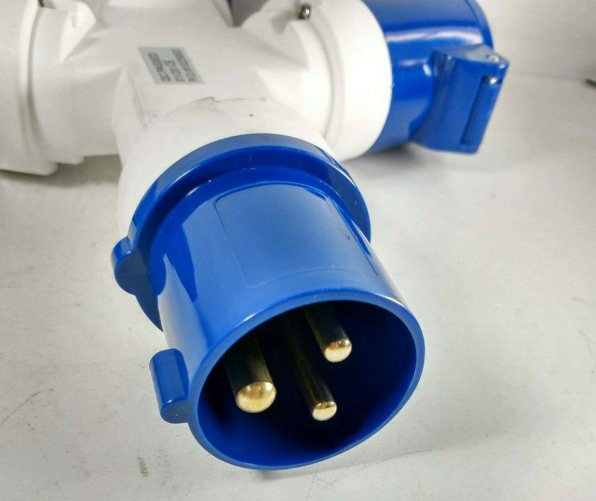 3 Pin Caravan Plug 3 Way Hook Up 230V 16A Splitter Genuine Maypole Mp370B - Mid-Ulster Rotating Electrics Ltd