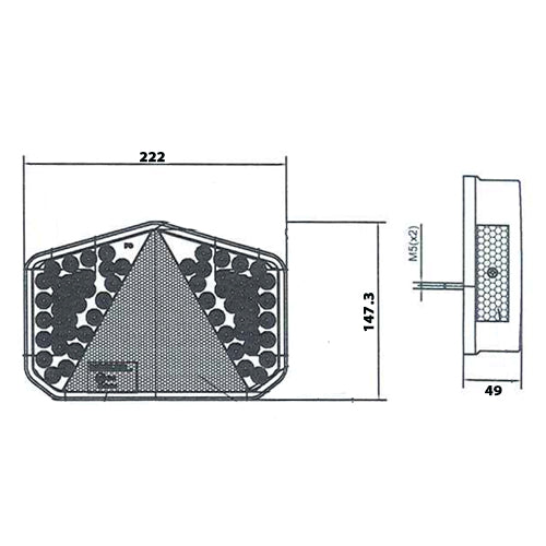 1 Pair Led Trailer Caravan Combination Rear Lamps Lights Maypole 12V 24v MP8664BL MP8664BR