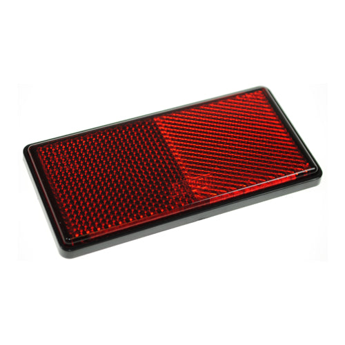 4 X Rear Red Stick On Reflector Trailer Horsebox Rectangle Maypole MP8857SSBx4