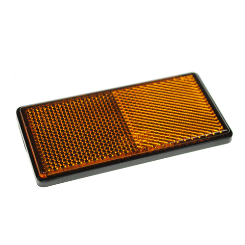 2 X Side Amber Stick On Reflector Trailer Horsebox Rectangle Maypole MP8858SSBx2