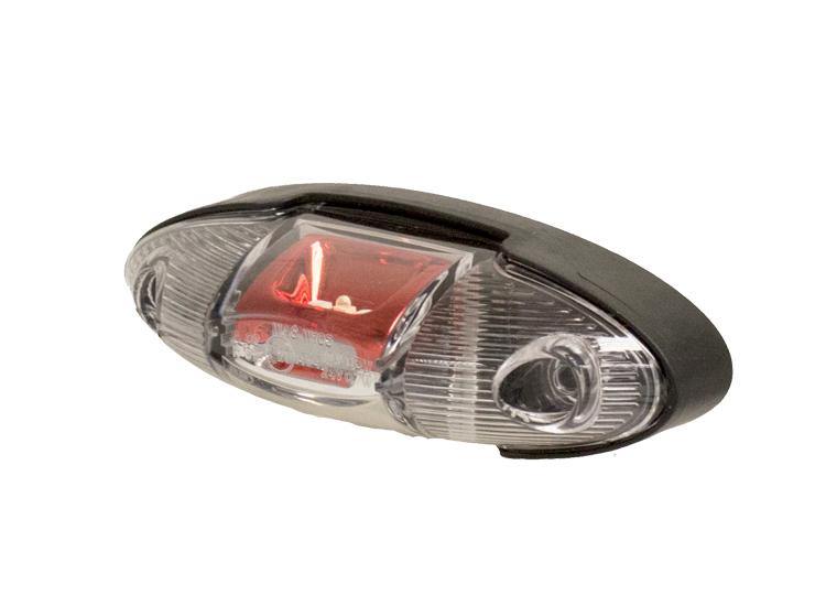 LED Red/White Outline Marker Lamp 12v 24v Maypole MP8981B - Mid-Ulster Rotating Electrics Ltd
