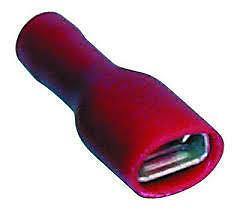 100 X 6.3Mm Insulated Red Female Spade Terminals Crimp Ctie Uk T1Pofti63508 - Mid-Ulster Rotating Electrics Ltd