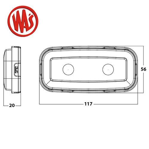 12V / 24V LED Compact Rear Reverse Lamp Light Maypole MP8653B - Mid-Ulster Rotating Electrics Ltd