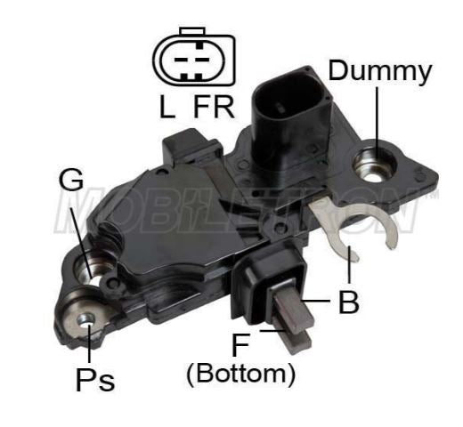 12V Regulator To Fit Bosch Alternators Vw Volkswagen Audi Seat Skoda Mob Vr-B254