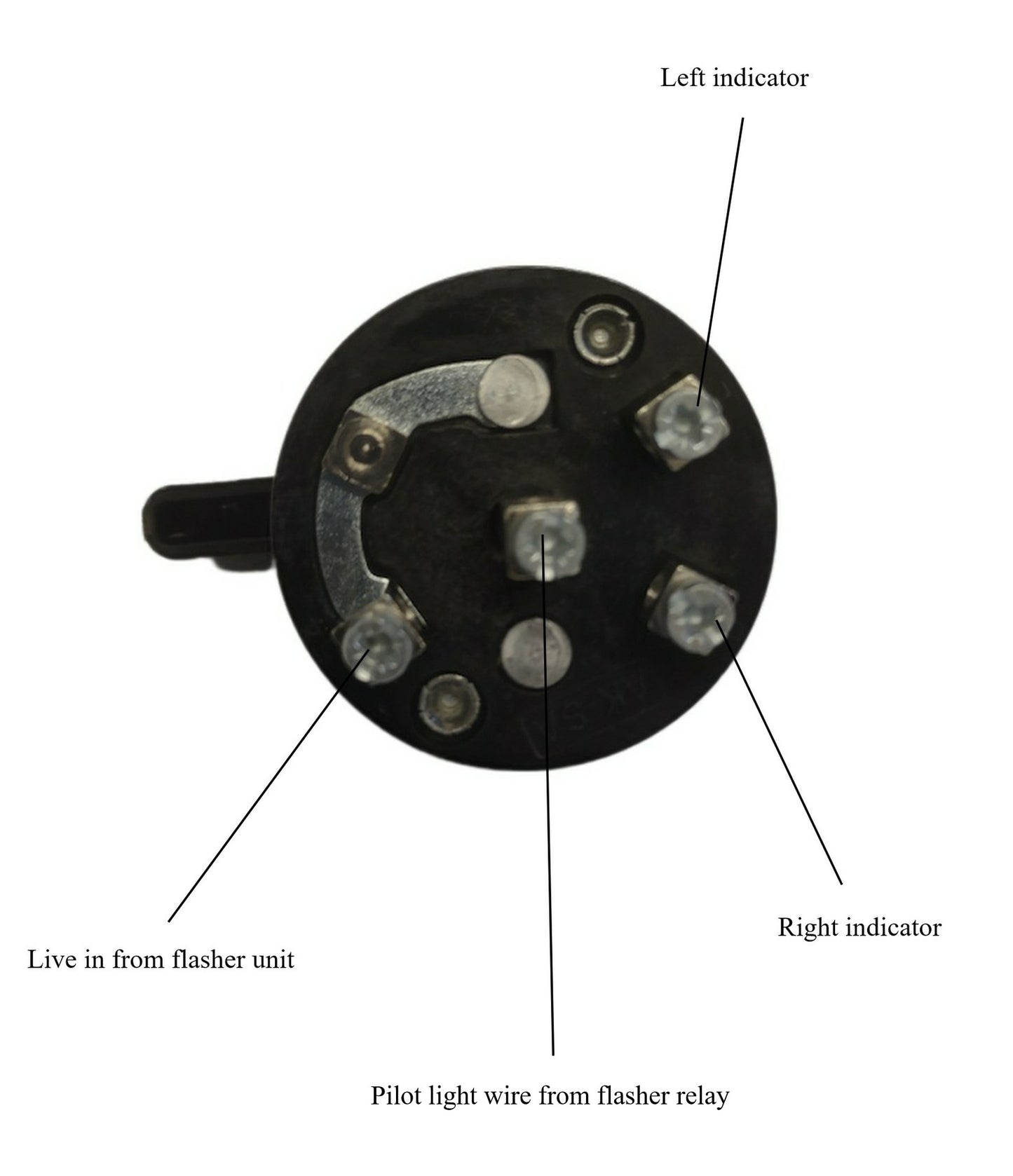 Indicator Switch Universal Fitment Suitable For Tractors Green Illumination Fits 26mm Hole QTP4196