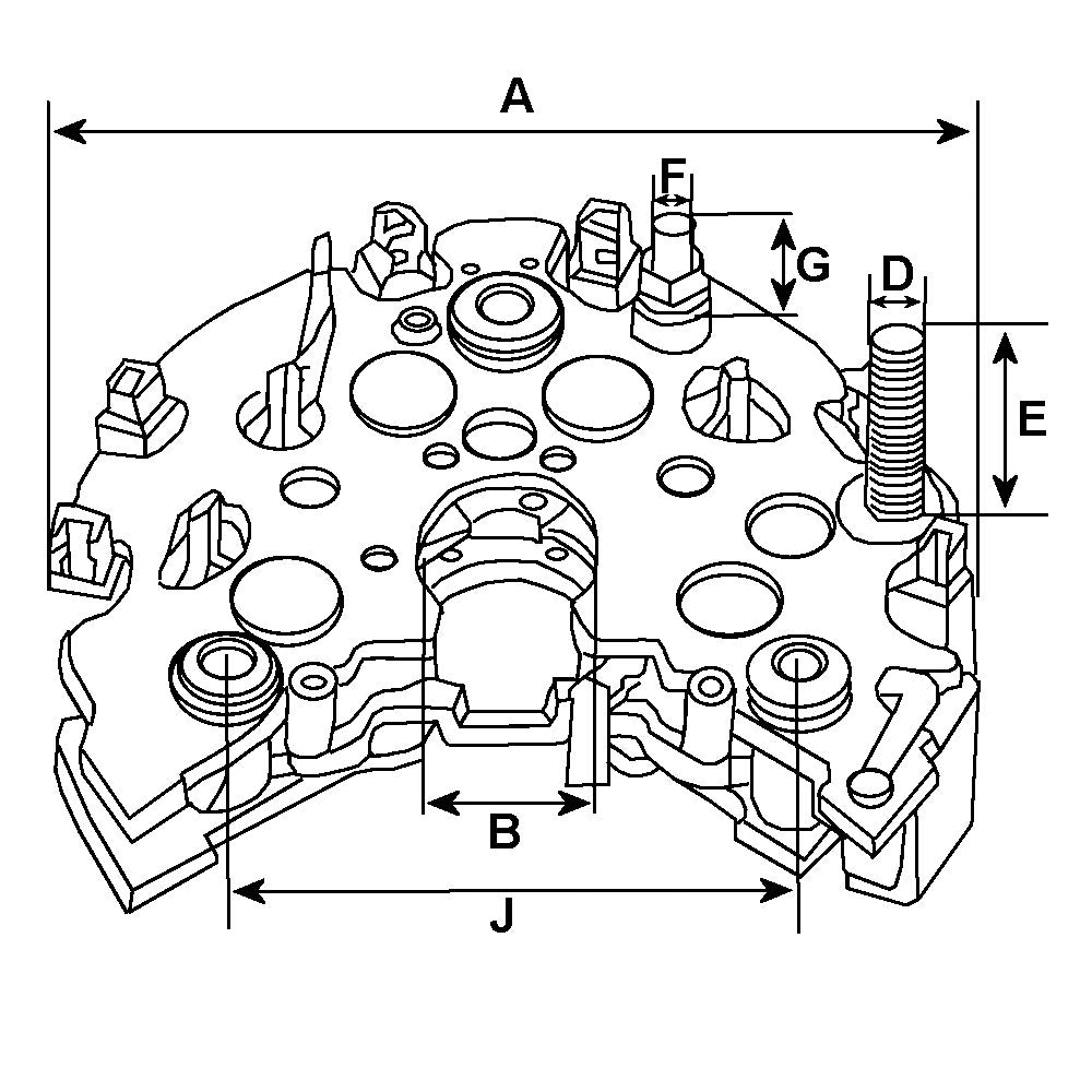 Alternator Rectifier Diode Denso Type Honda 2.2 Accord Civic Cr-V Mob Rn-54