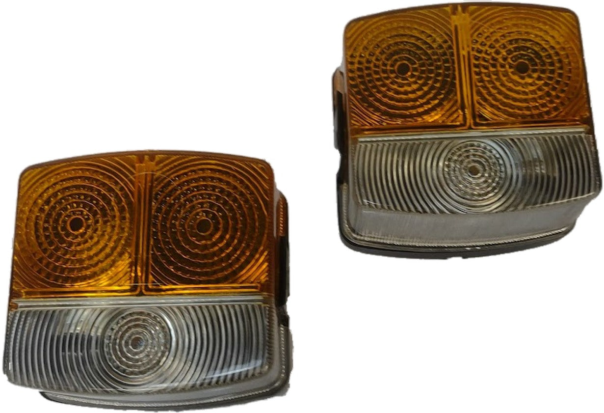 2 X Front Indicator Lamps Flasher Position Square Tractor Case Deutz Etc QTP52312