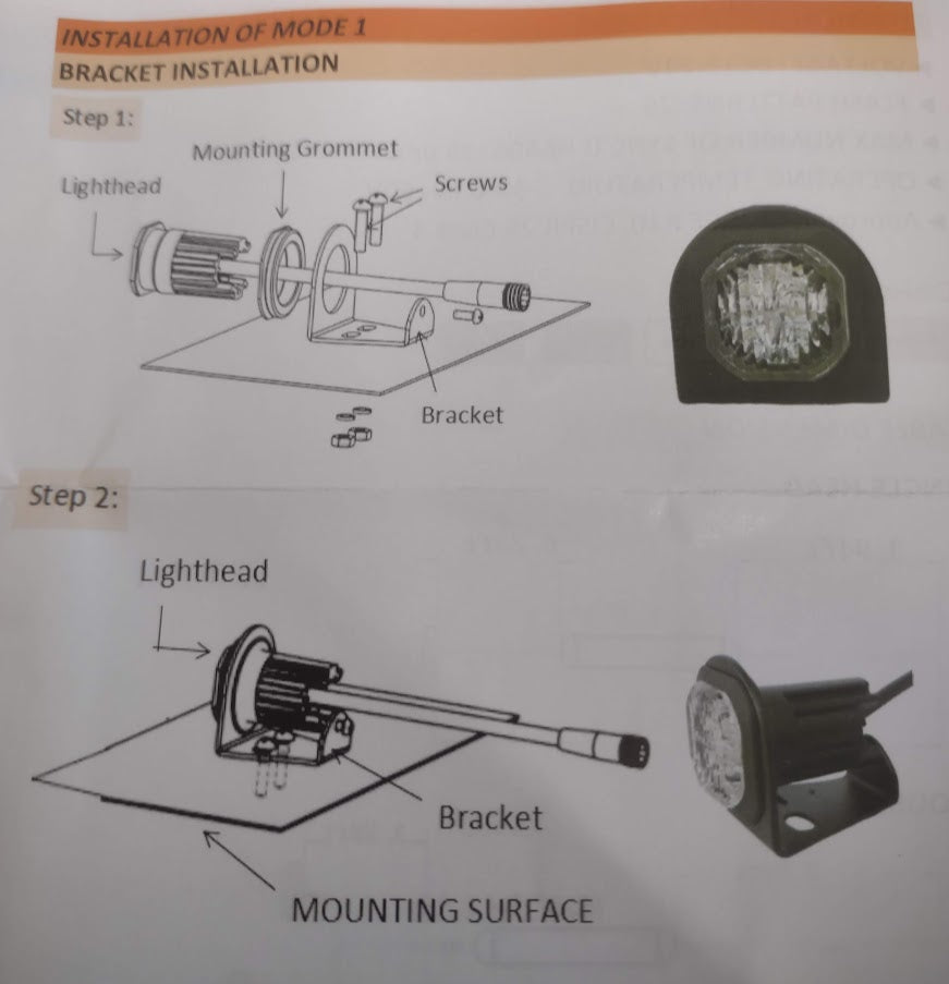 Led Hideaway Amber Strobe Light 12v 24v 21 Flash Patterns IP67 LED GLOBAL LG778